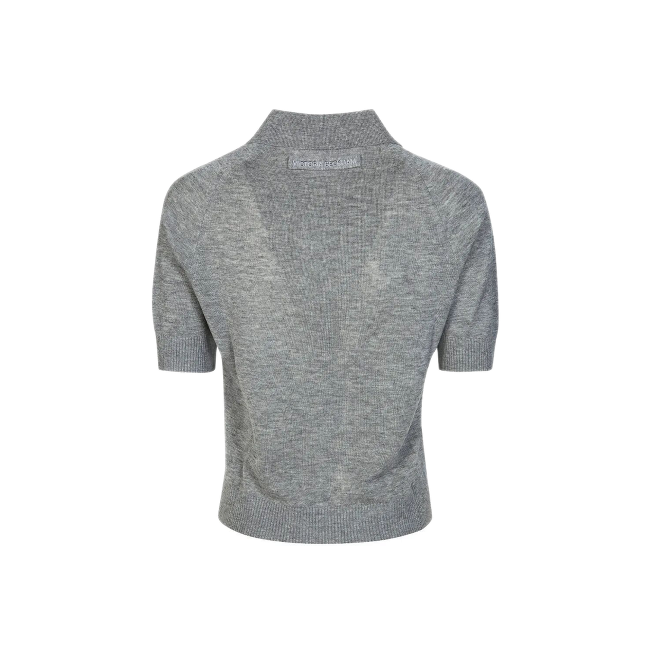 Lightweight Fine Gauge Knitted Polo Top - Image 2