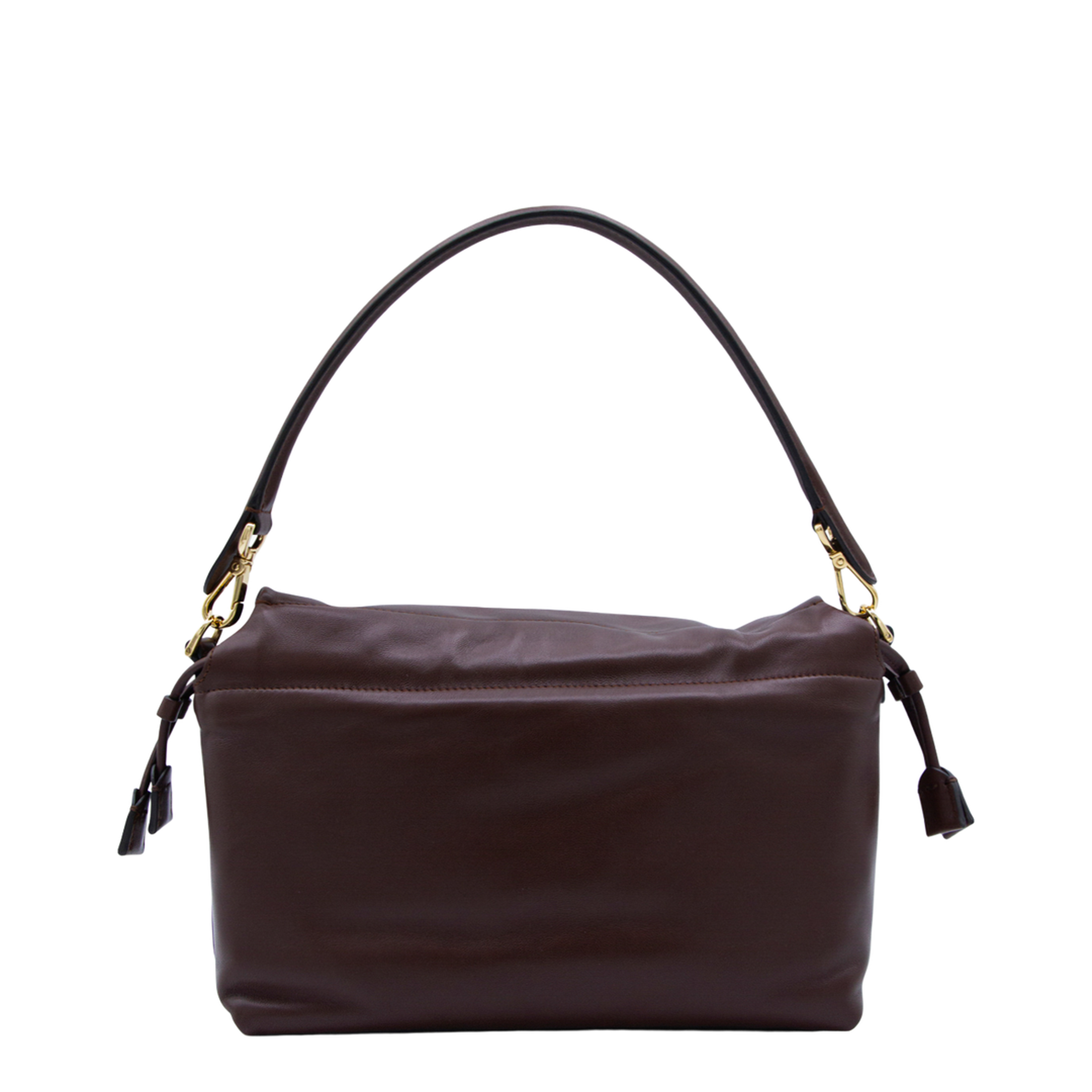 Mamma Baguette Medium Leather Shoulder Bag - Brown - Image 6