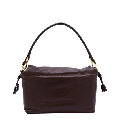 Mamma Baguette Medium Leather Shoulder Bag - Brown - Image 6