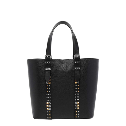 Leather Shoulder Bag With Iconic Studs - Image 5
