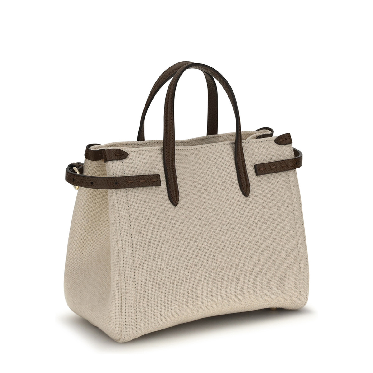 Antibes Small Linen Shopping Bag - ecru/multicolor - Image 3