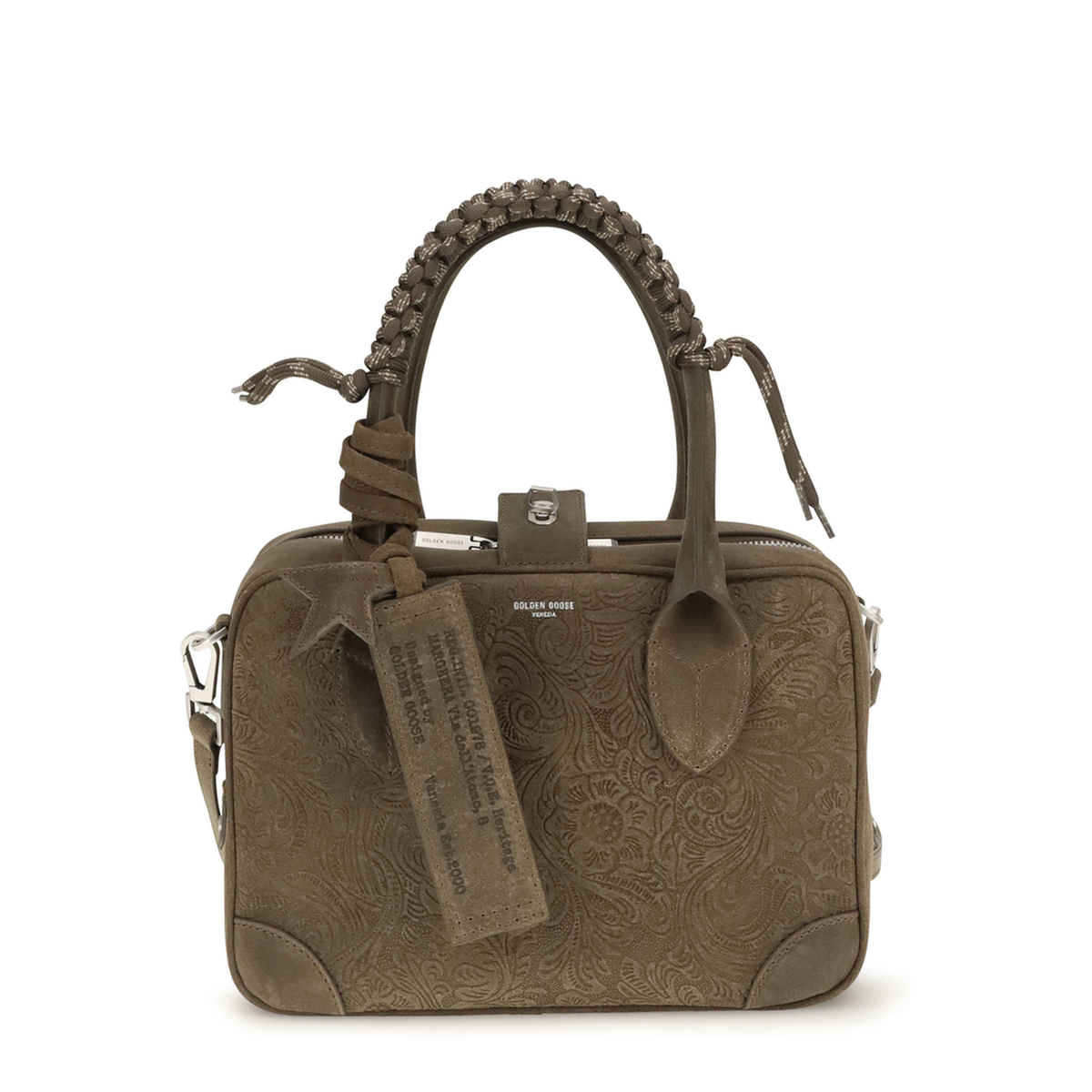 Vita Calf Leather Handbag - Military Green - Image 1