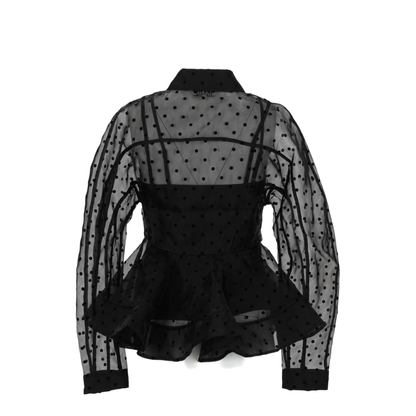 Peplum Shirt in Organza - Image 2