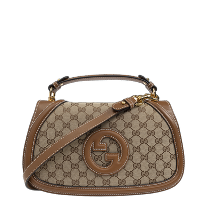 Blondie Large Canvas Top Handle Bag - Brown - Image 1