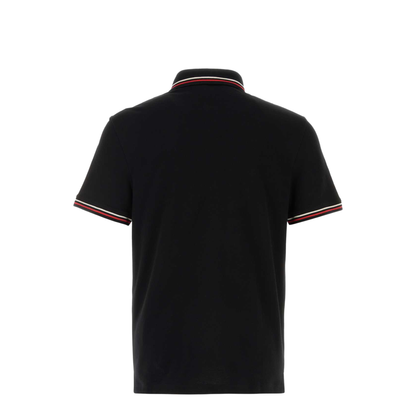 Black Cotton Polo Shirt - Image 2