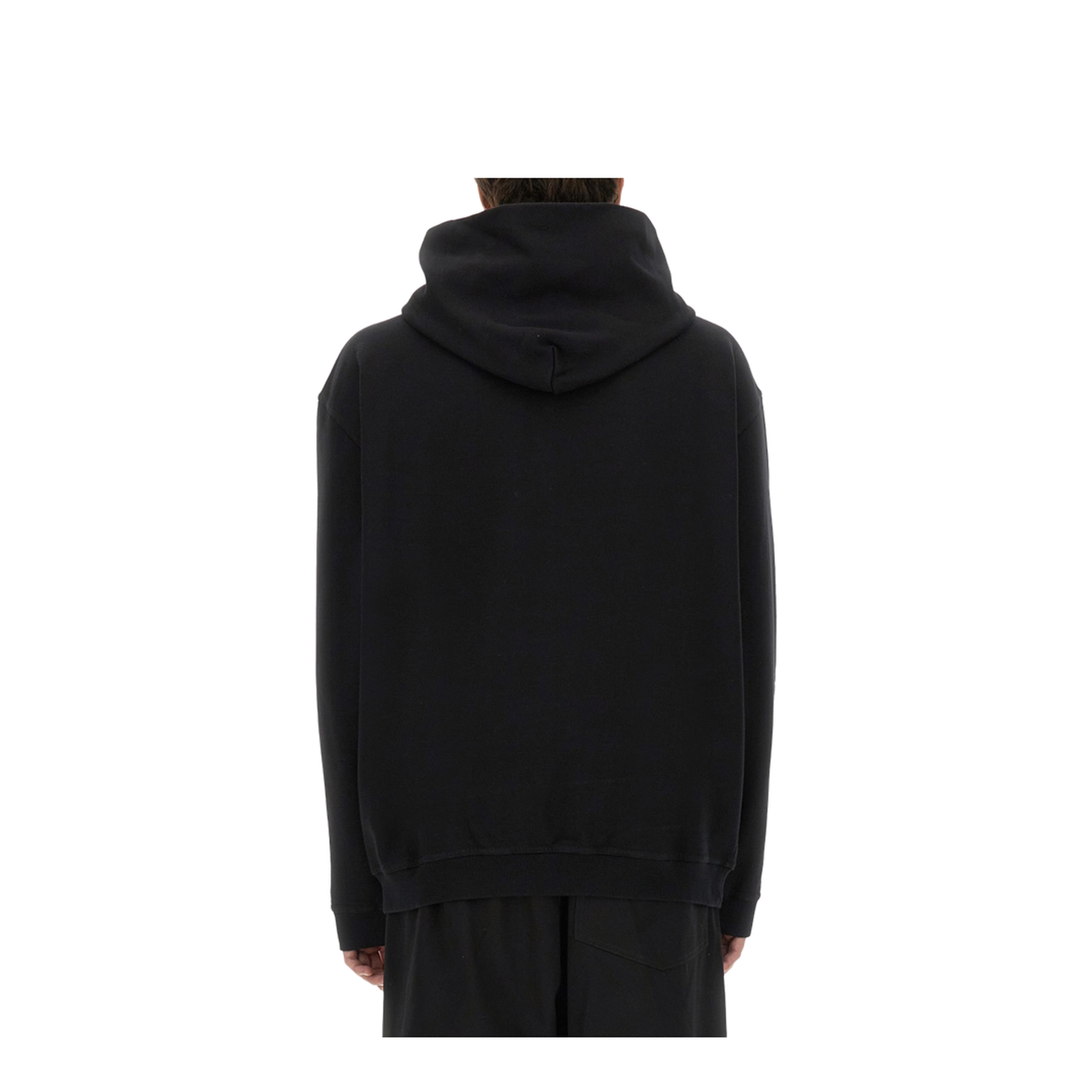 Black Cotton Hooded Sweatshirt - Image 3