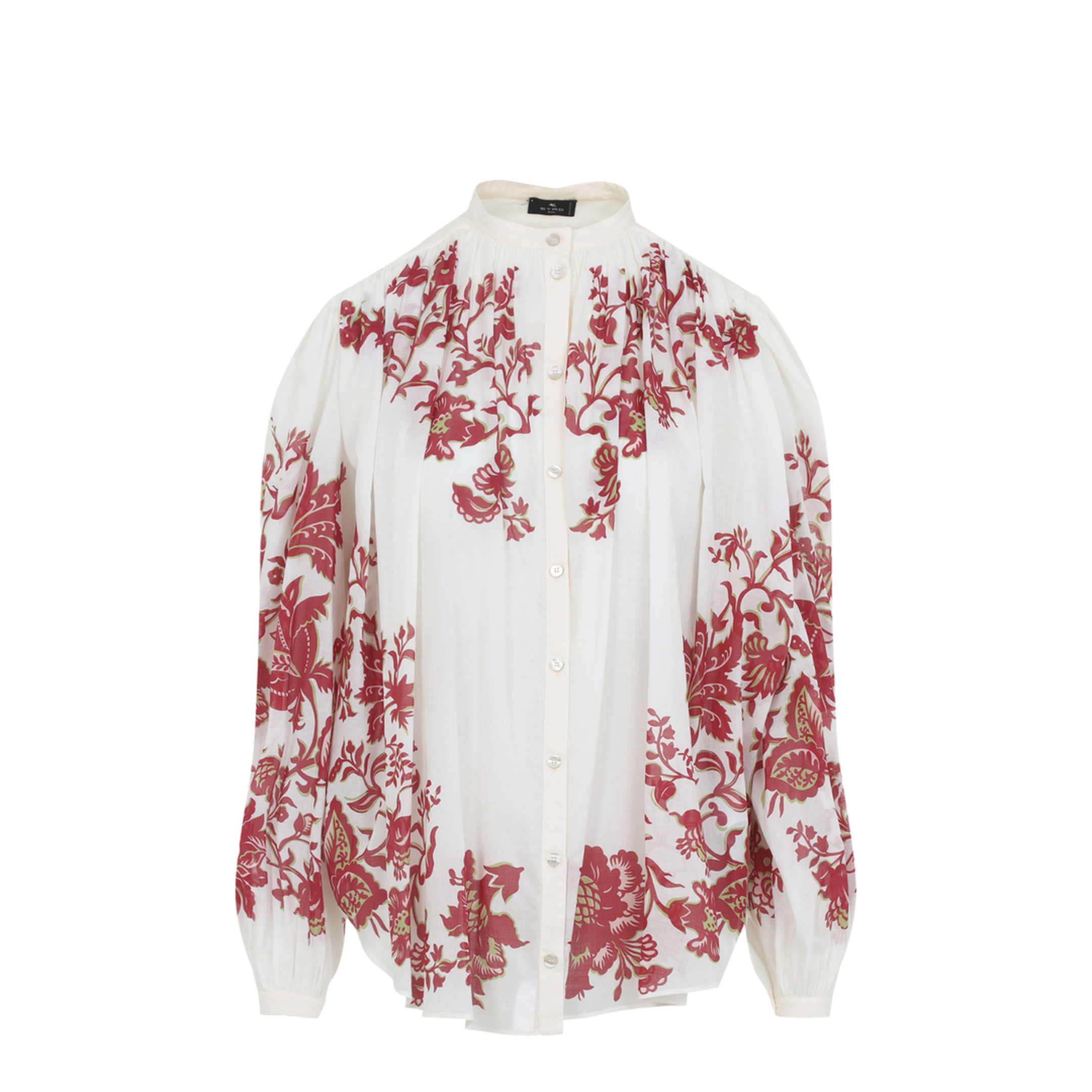 Pleates Band Collar Shirt - Image 2