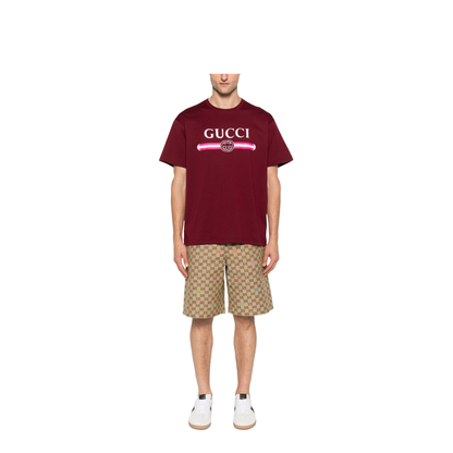 Canvas Shorts in Camel and Dark Brown - Image 3