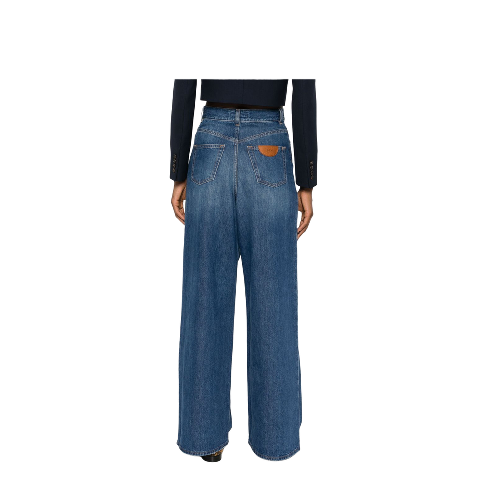 Straight Leg Jeans - Organic Cotton Wide Leg Denim Jeans - Image 2