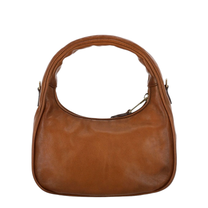 Women's Clutch Bag Leather Brown - Image 4