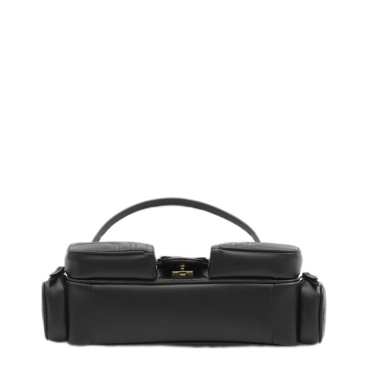 GG Marmont Small Calfskin Shoulder Bag - Black - Image 3