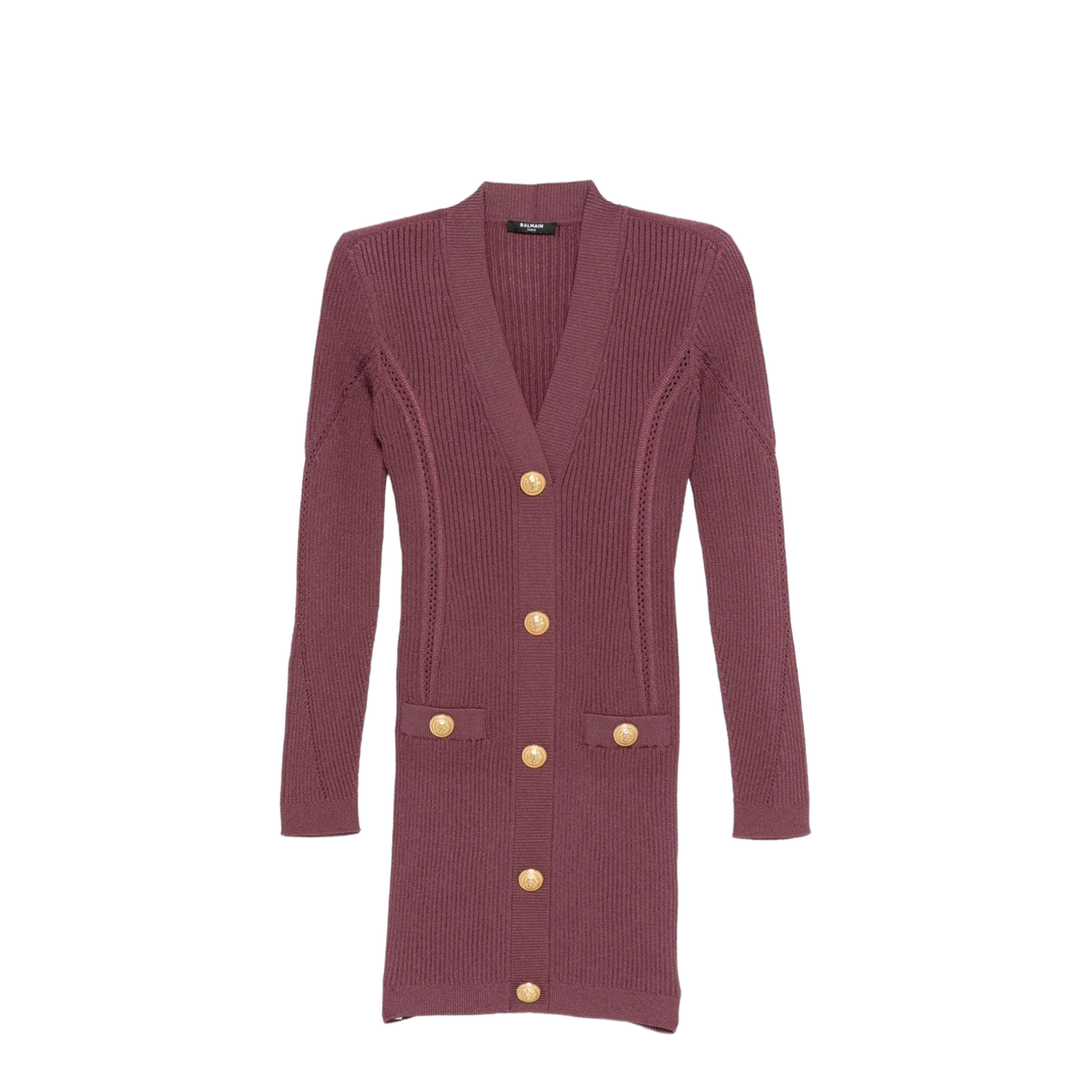 V-necked short dress red - Image 1
