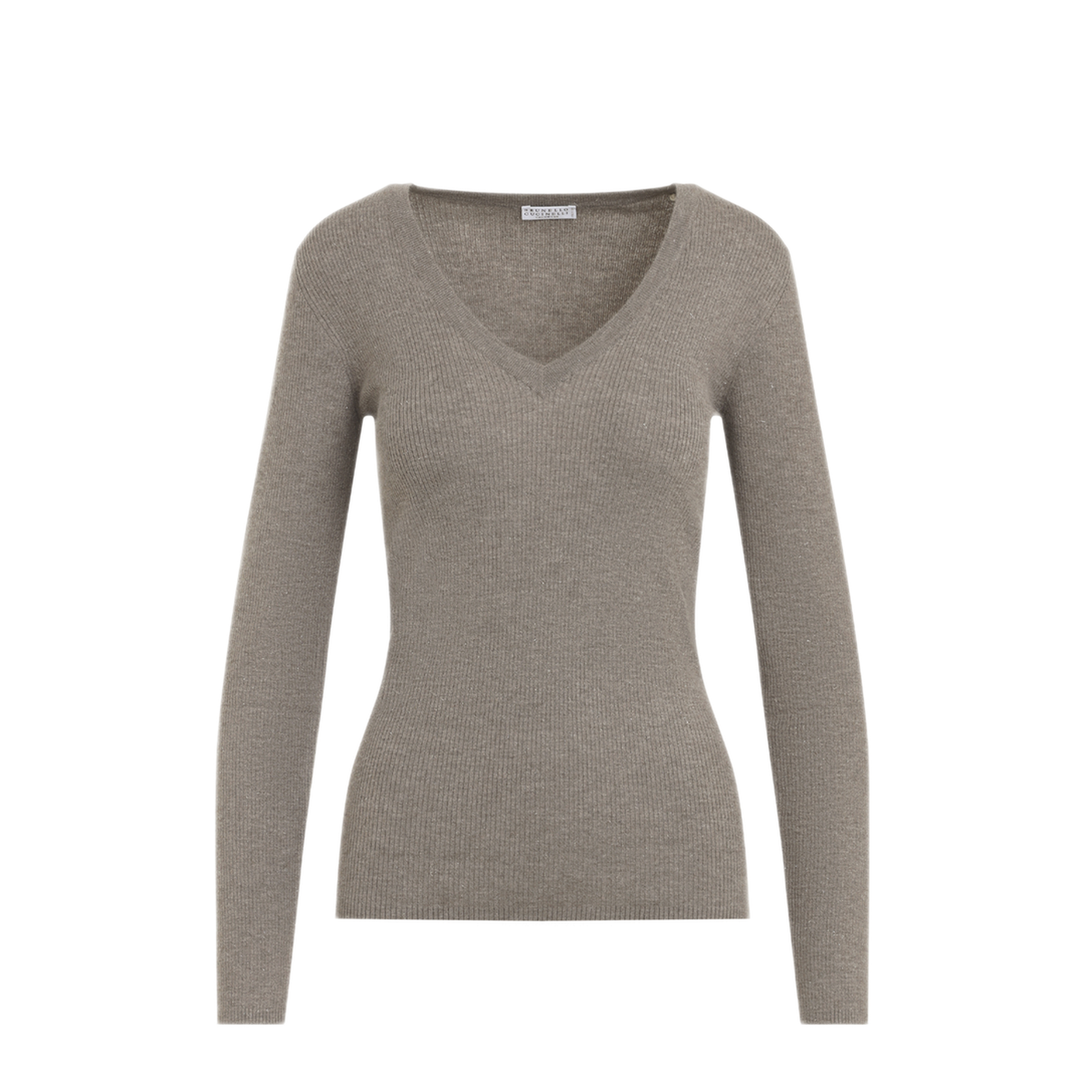 Ribbed V-Neck Sweater - Image 2