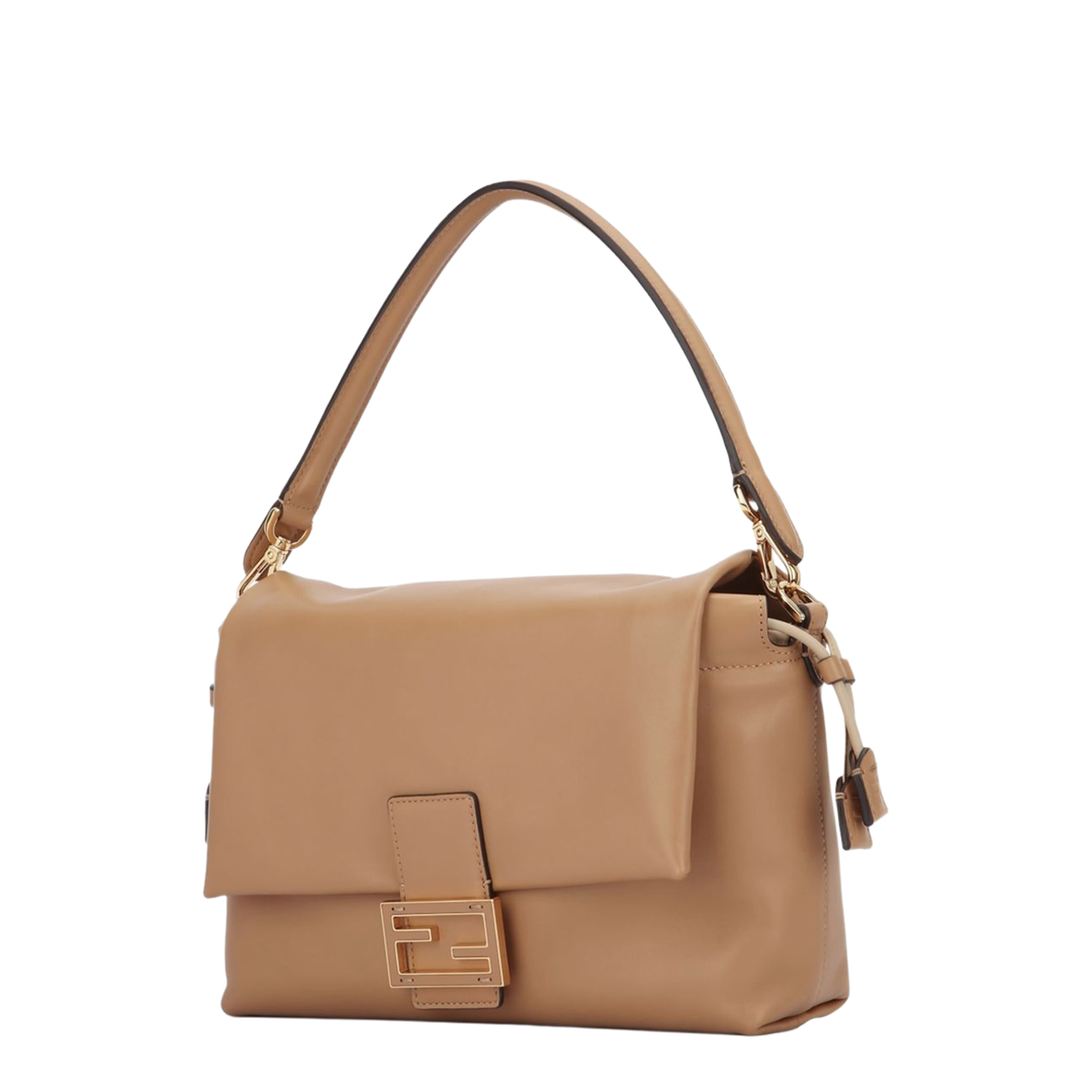 Mamma Baguette Medium Leather Shoulder Bag - Beige - Image 3