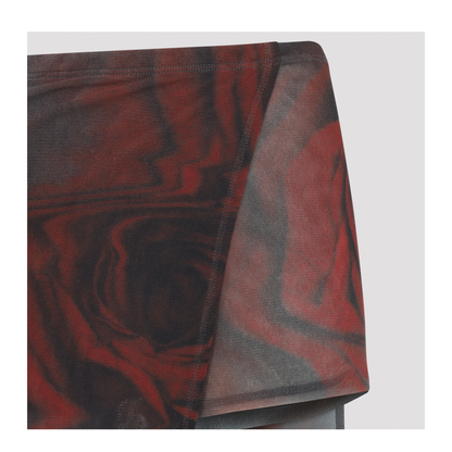 Blurry Roses Asymmetric Midi Skirt - Image 5