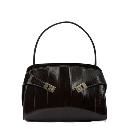Hug Soft Medium Suede Shoulder Bag - Dark Brown - Image 1