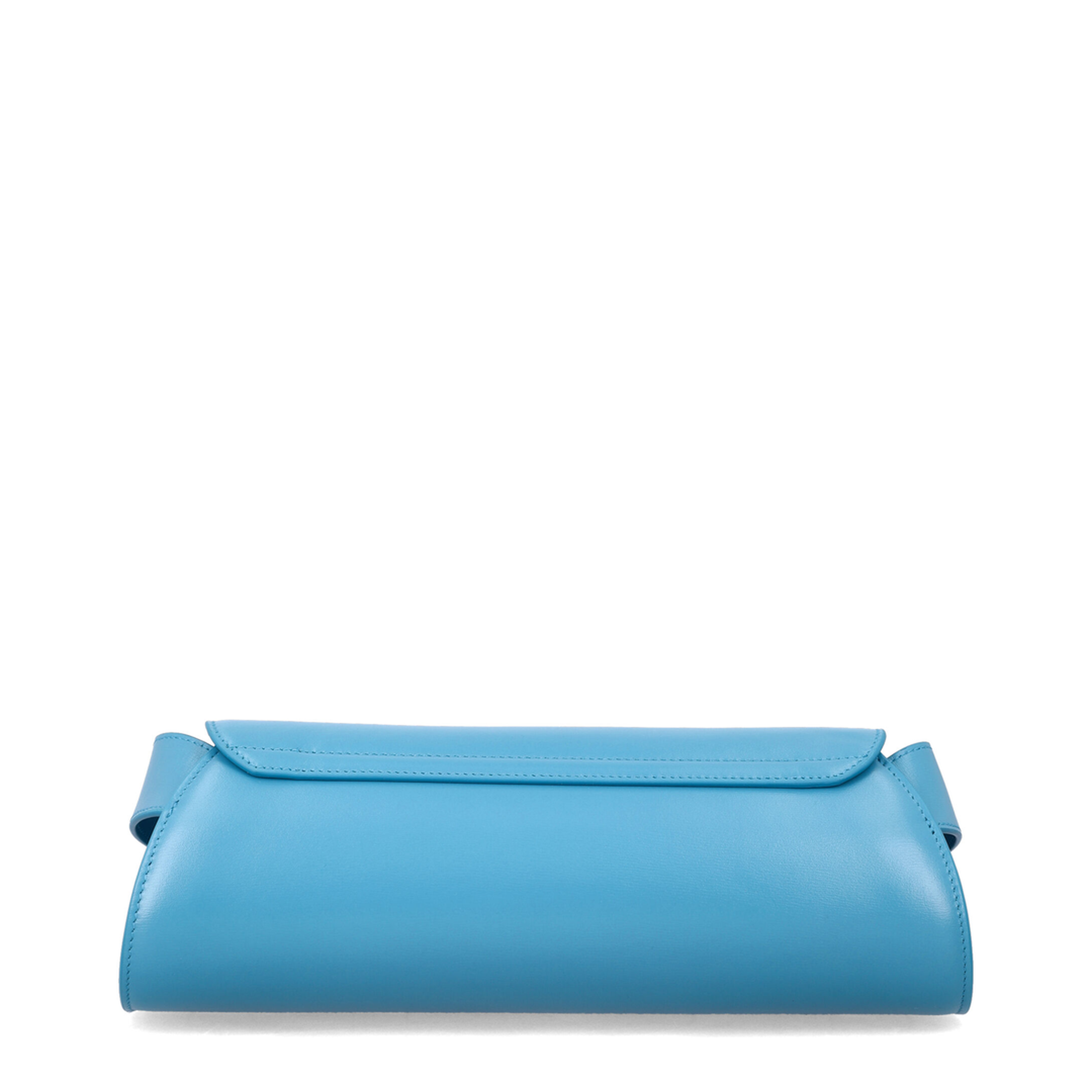 Cannolo Small Calf Leather Shoulder Bag - Light Blue - Image 3