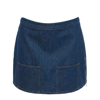 Navy Blue Mini Skirt - Image 1