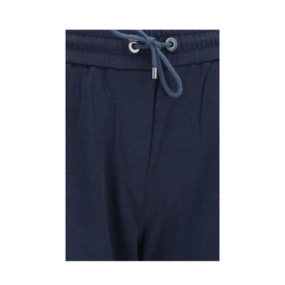 Drawstring Pants in Cotton and Silk Blend - Image 3