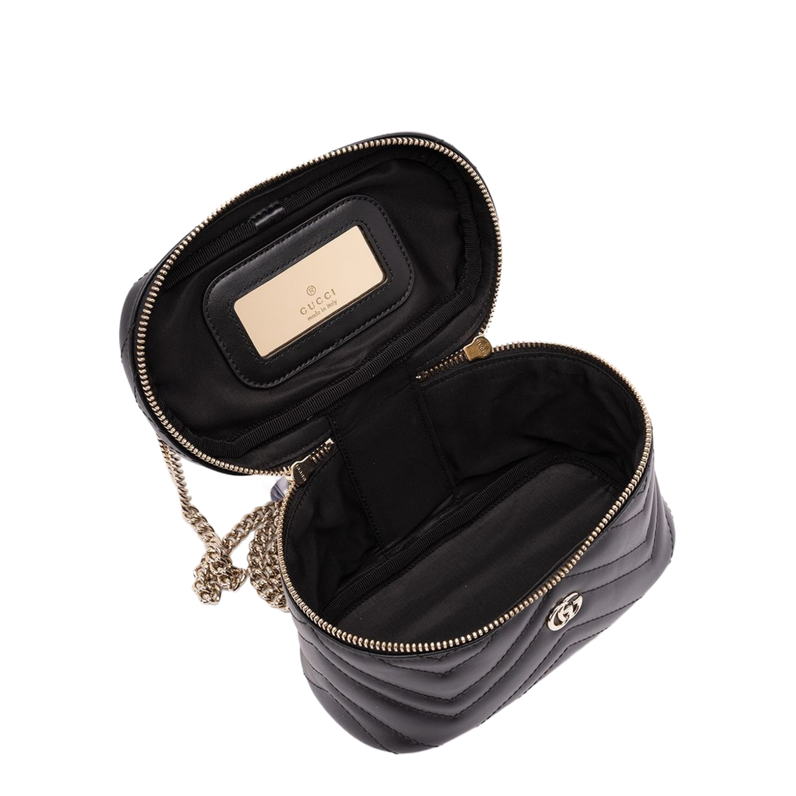 Mini Vanity Bag in Black Leather - Image 2