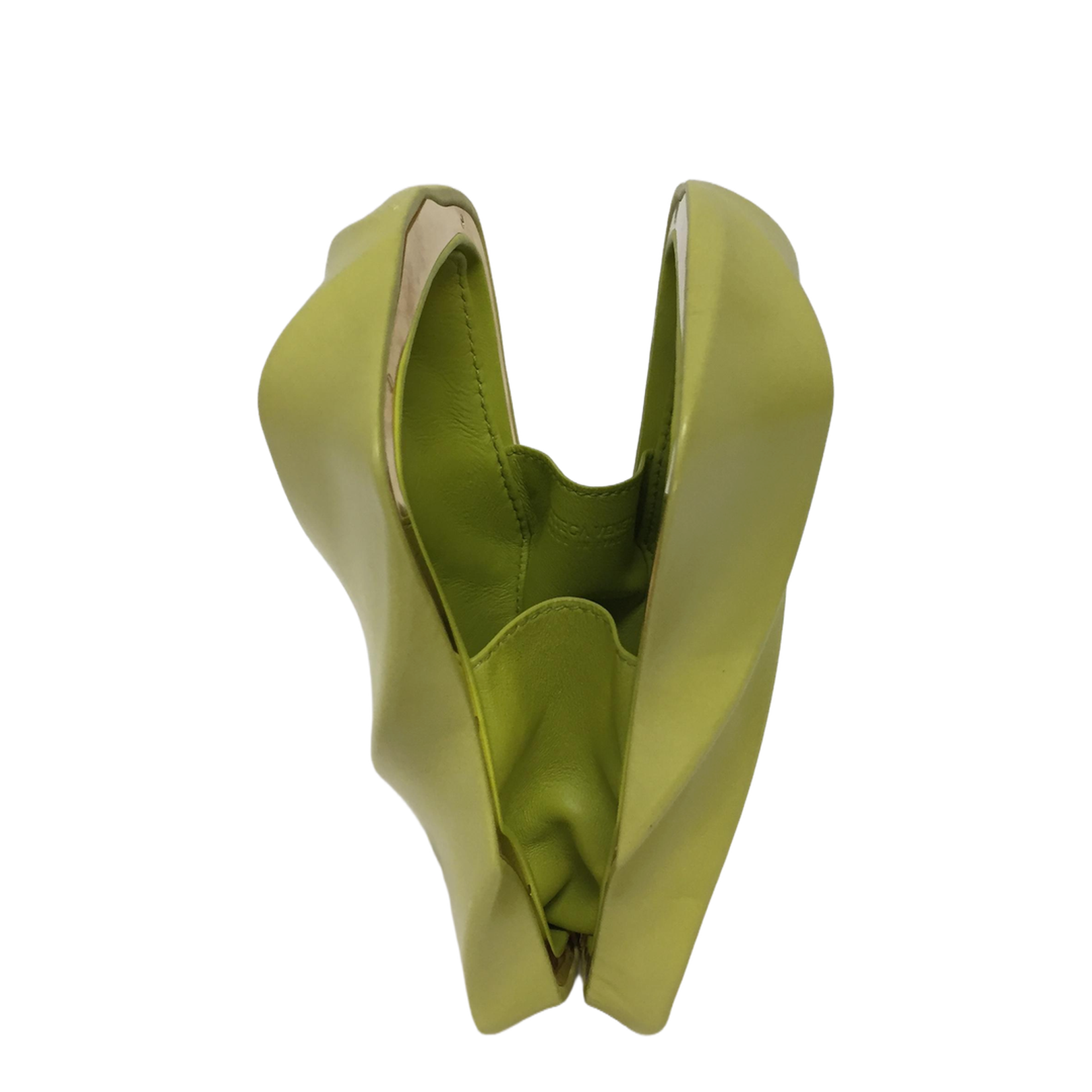 Whirl Leather Clutch Bags - Light Green - Image 2