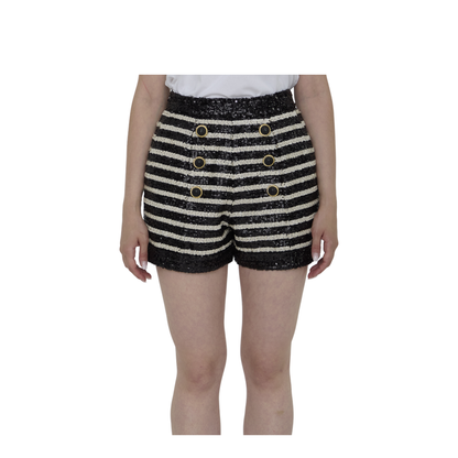 Sequined Tweed Shorts - Image 1