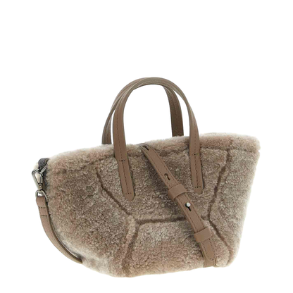 Curly Shearling Mini Handbag - Image 1