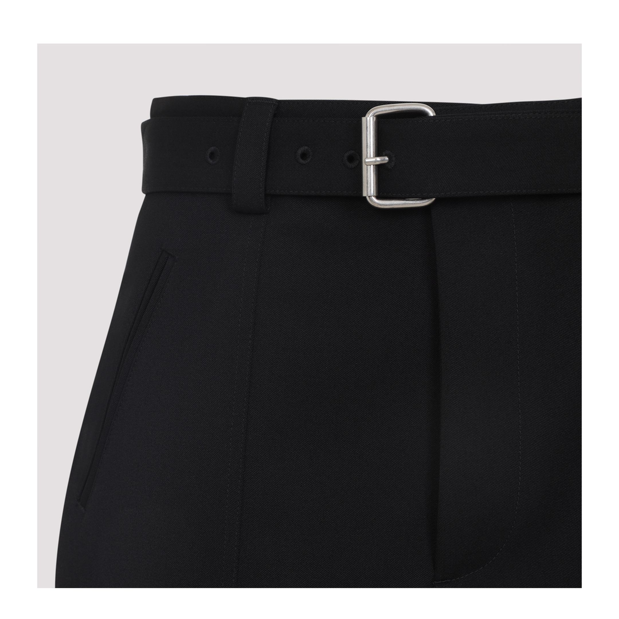 Wool Belted Trousers - Image 5