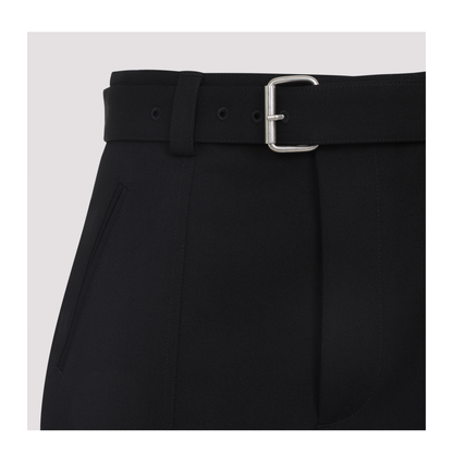 Wool Belted Trousers - Image 5