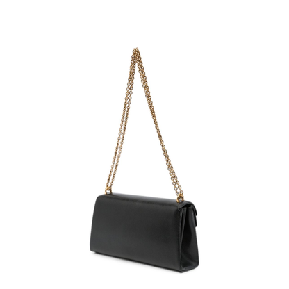 Medium Shoulder Bag in Black Leather - Image 2
