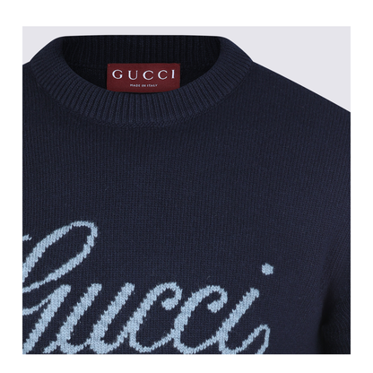 Midnight Blue Wool Sweater - Image 5