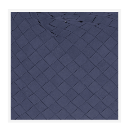 Hop Small Intrecciato Shoulder Bag Suede Blue - Image 4