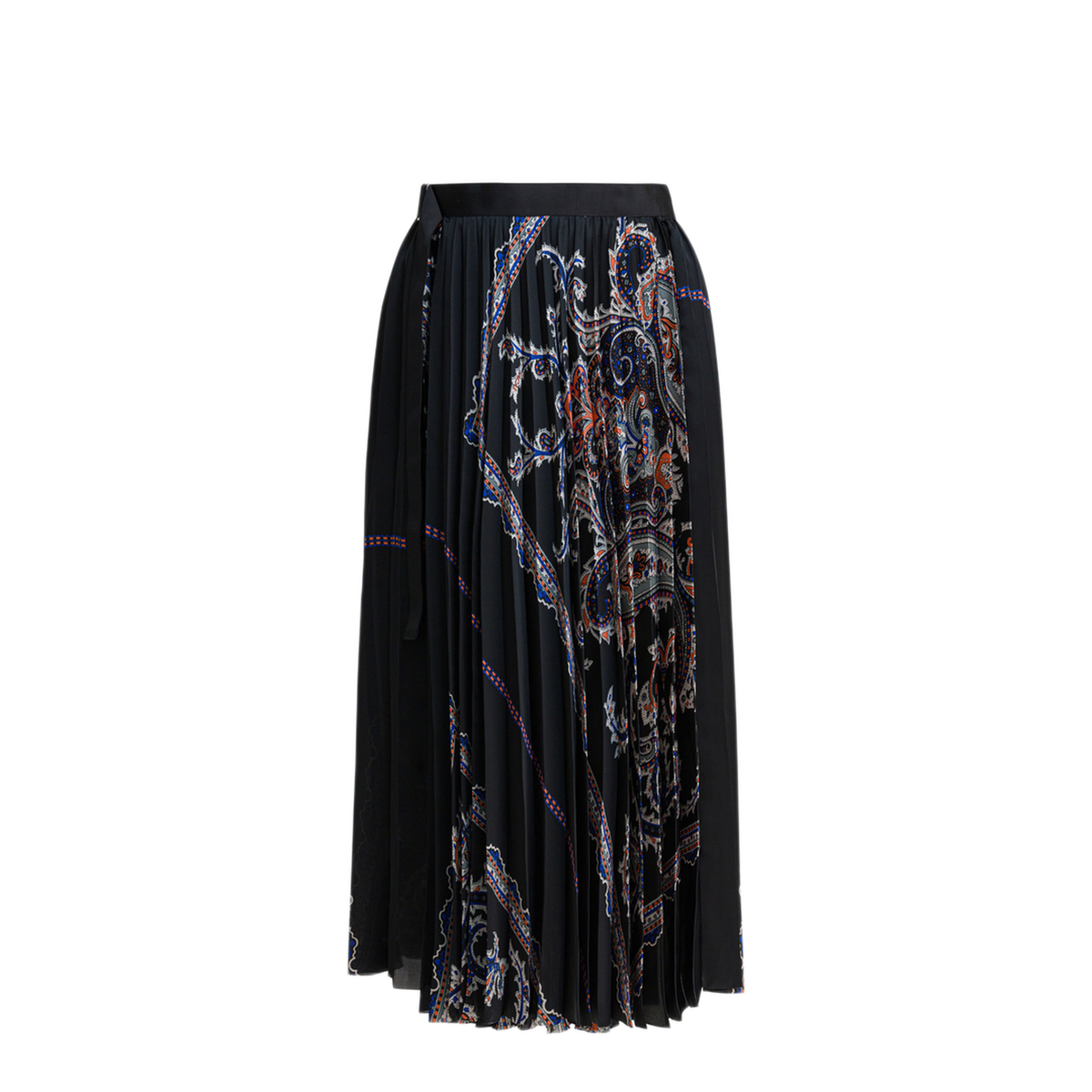 Pleated Skirt With Paisley Print - Image 1