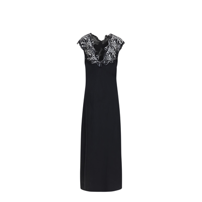 Silk Dress with Lace - Image 2