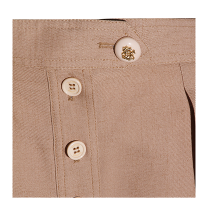 Biscuit Viscose Blend Shorts - Image 8