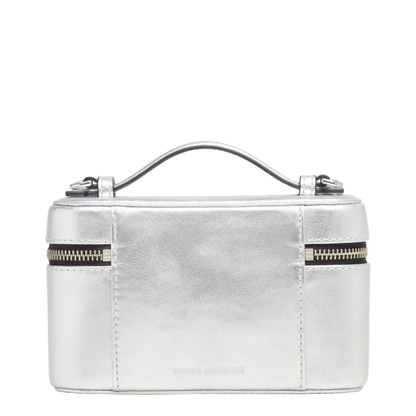 Scene Smooth Metallic Leather Vanity Bag - Silver - Image 6