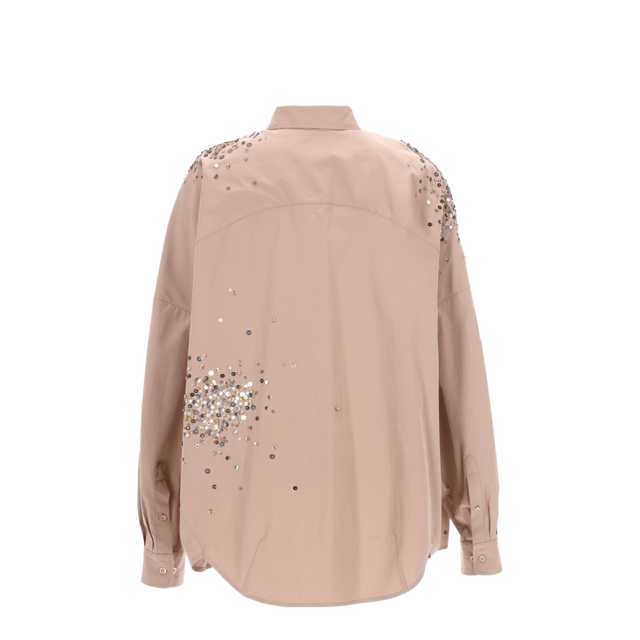 Casia Oversized Shirt in Embroidered Poplin - Image 3