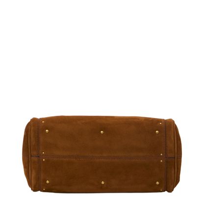 Paddington Suede Calfskin Shoulder Bag - Vintage Brown - Image 3