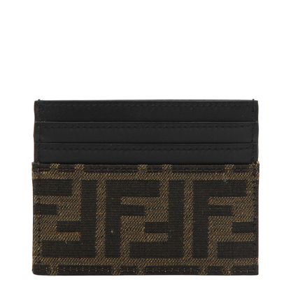 FF Jacquard Card Holder Leather Brown - Image 4