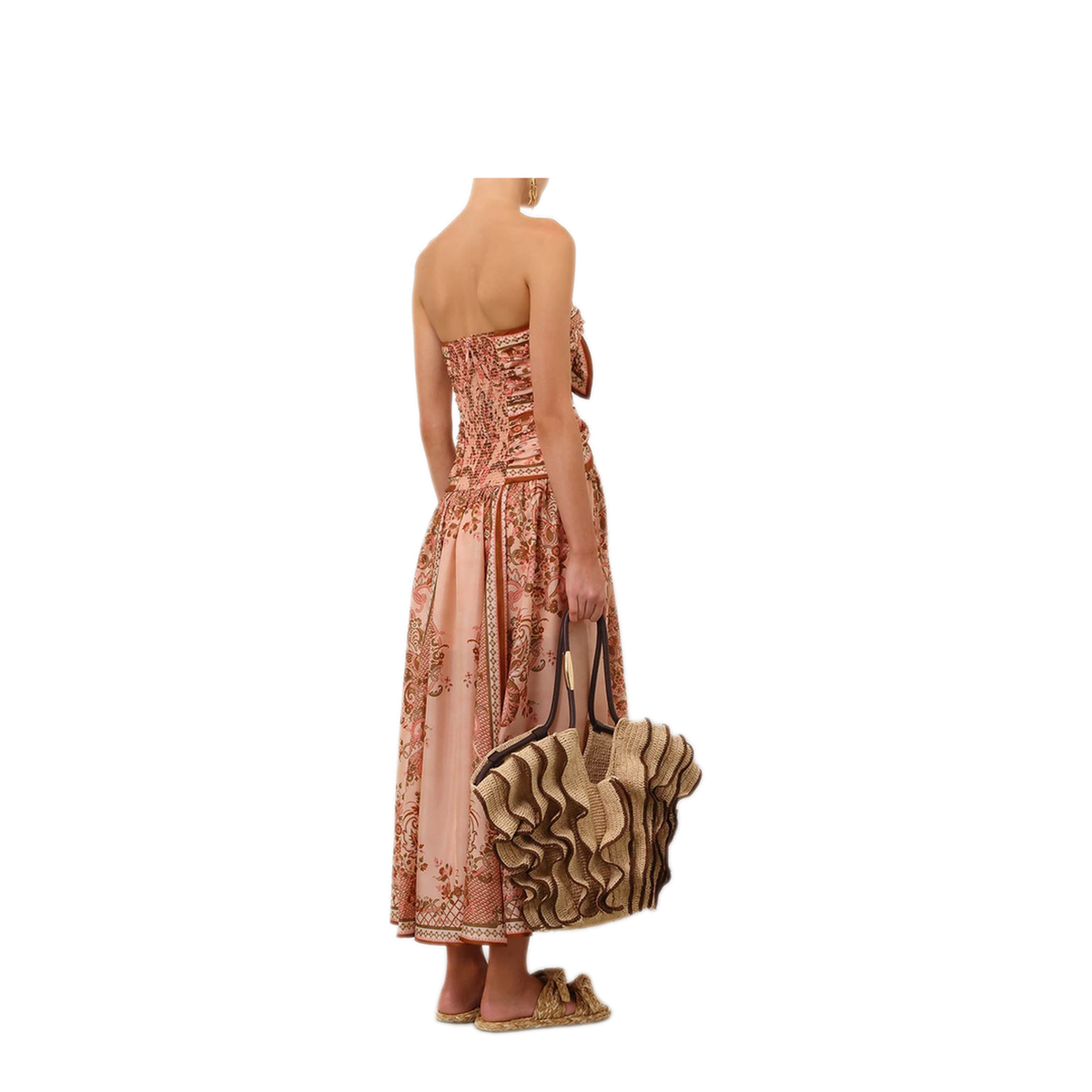 Aster Scarf Print Midi Dress - Image 4