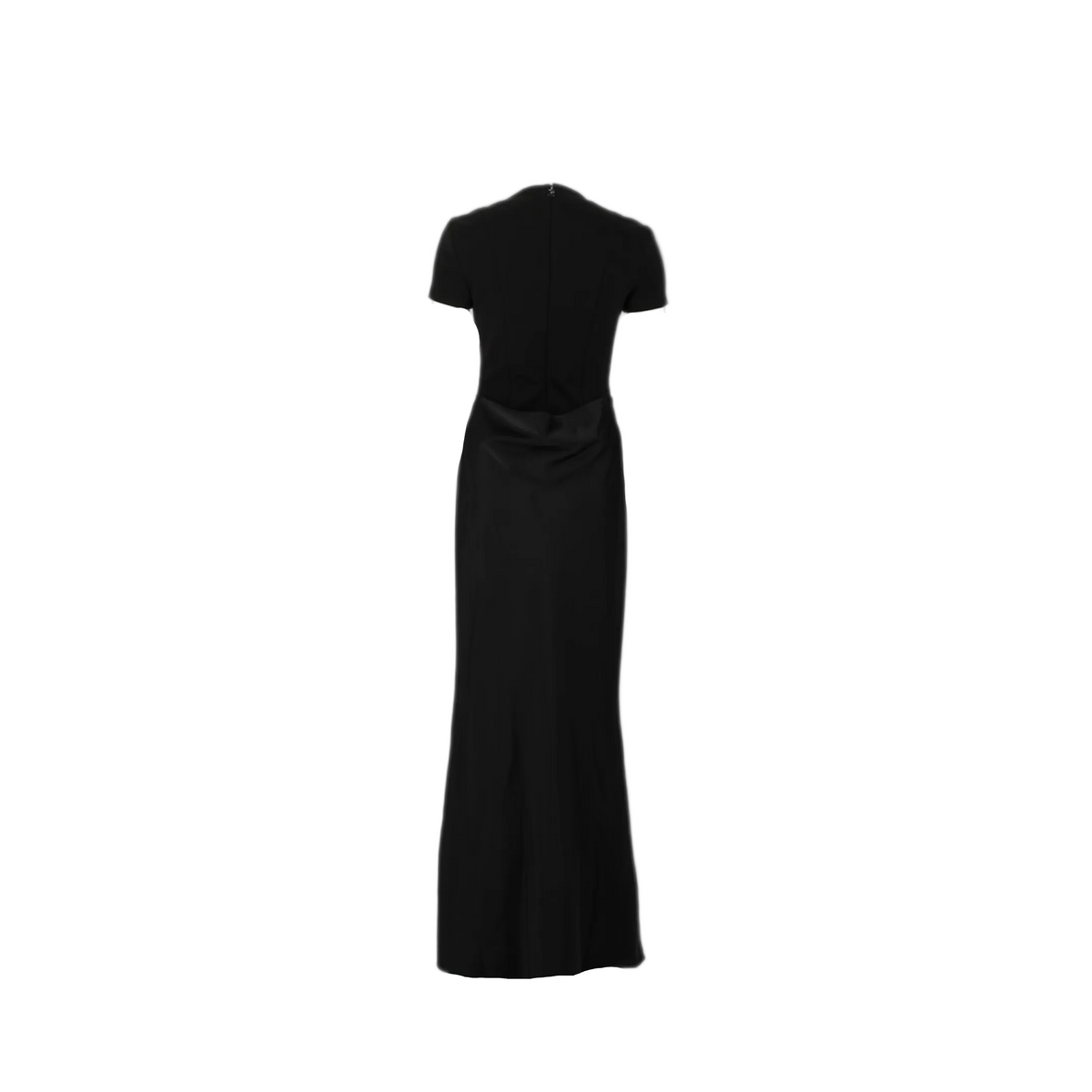 Long Dress with Short Sleeves and Draping - Image 2