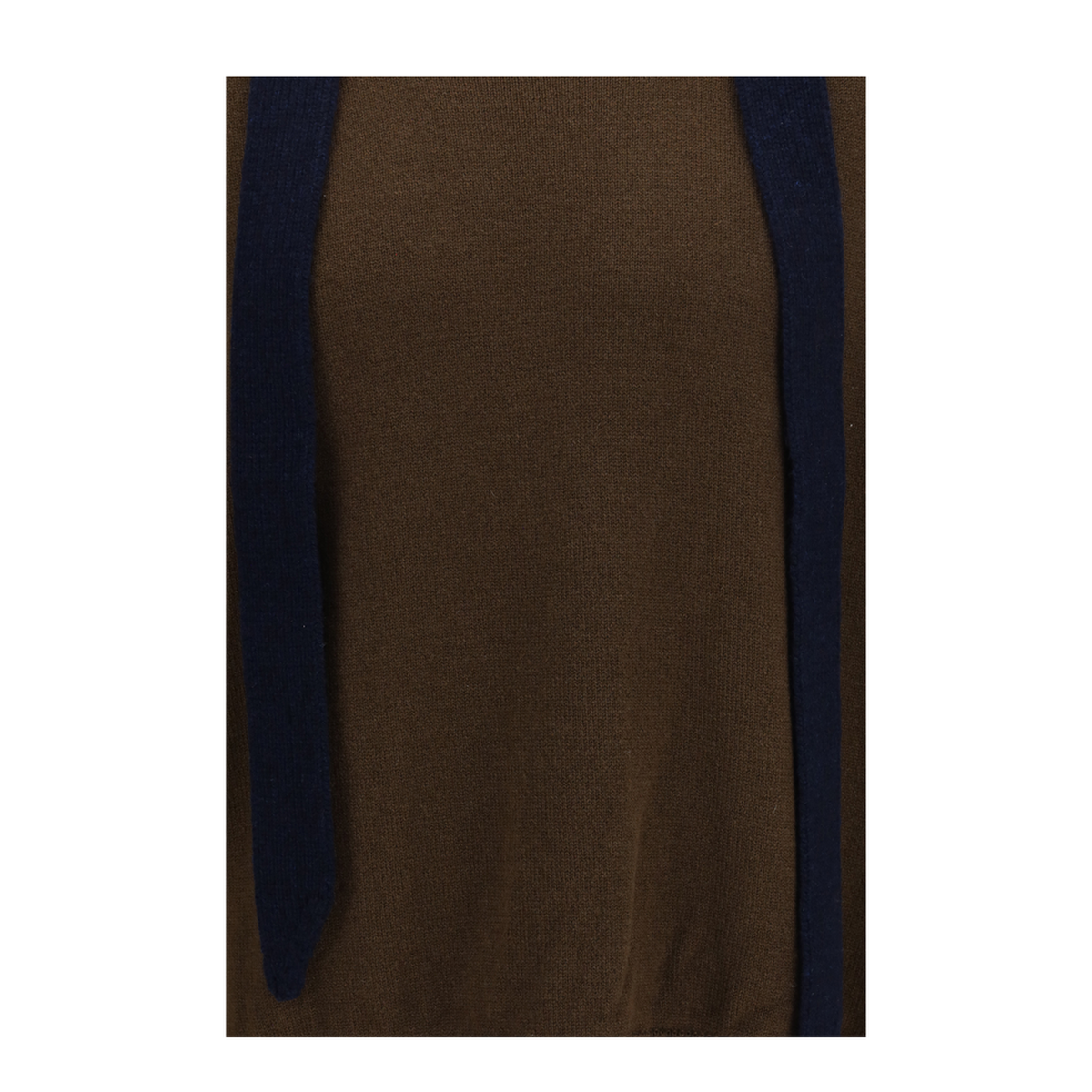 Wool Knit Cardigan With Integrated Scarf - Image 3