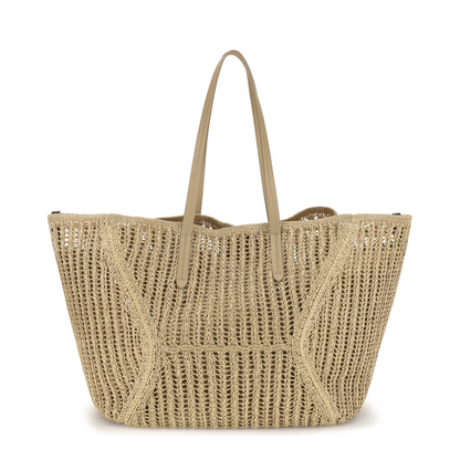 Duo Shoulder Bag in Raffia - Image 1