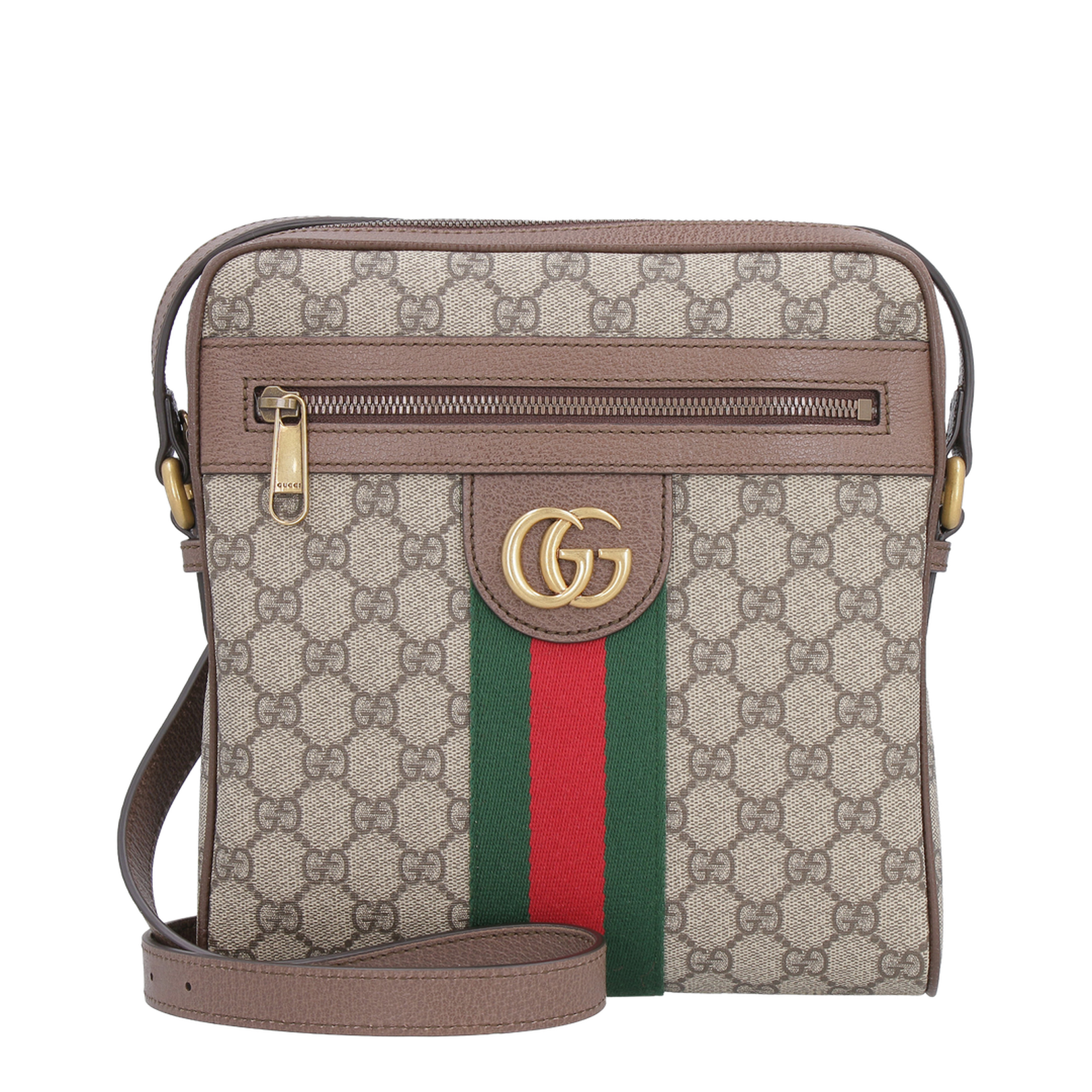 Ophidia Small Canvas Messenger Bag - Brown - Image 4