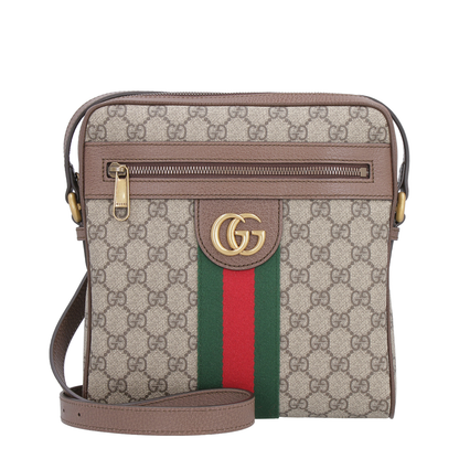 Ophidia Small Canvas Messenger Bag - Brown - Image 4