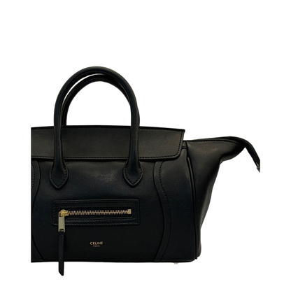 Luggage Little Lambskin Top-Handle Bag - Black - Image 2