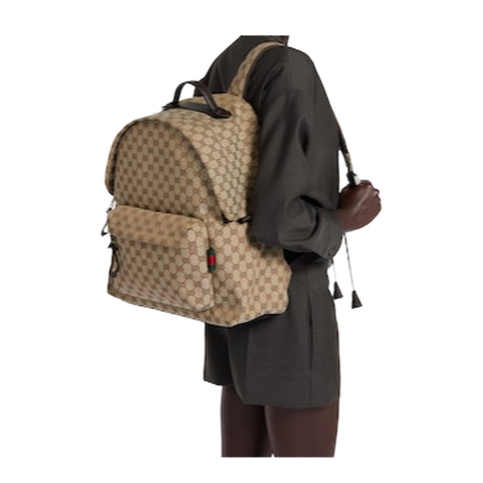 GG Canvas Medium Canvas Backpack - Beige - Image 4