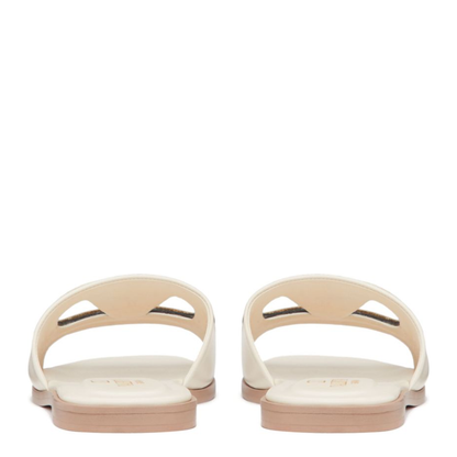 VLogo Cut-Out Leather Sandals - Image 3