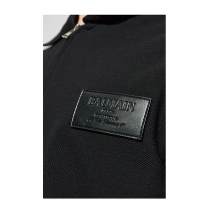 Cotton Polo with Patch Cotton Black - Image 4