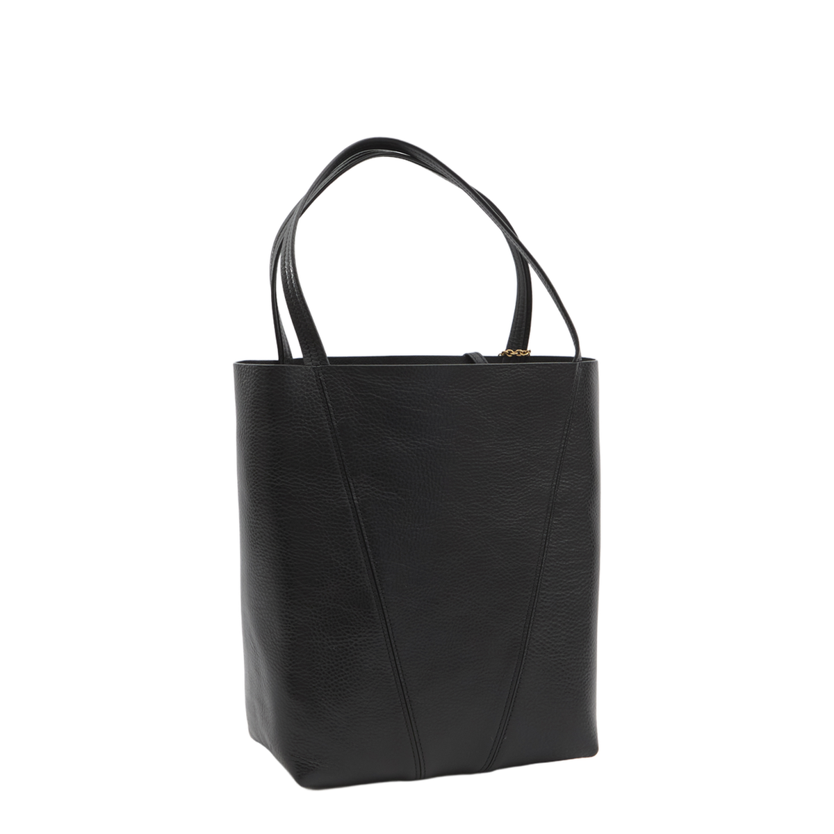 Spin Grained Cowhide Tote - Black - Image 2